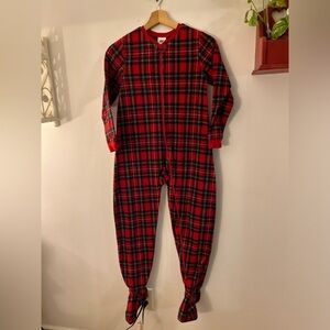 Lands’ End Plaid Footed Onesie Pajamas 8